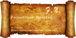 Feinsilber Nesztor névjegykártya